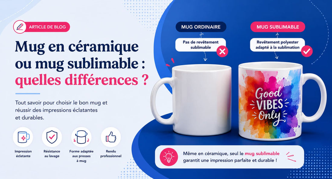Mug en céramique ou mug sublimable : quelle différence?