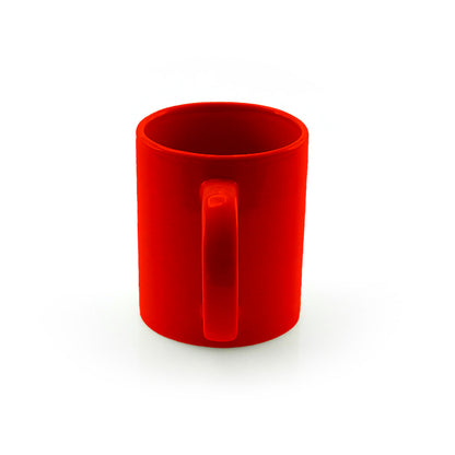 Colorful mug with shiny interior and exterior