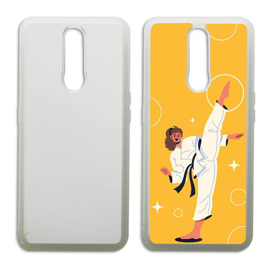 Coque sublimation 2D TPU pour Oppo F19 Pro Plus, F11. La plaque arrière en aluminium dédiée à la sublimation permet la personnalisation de la coque.