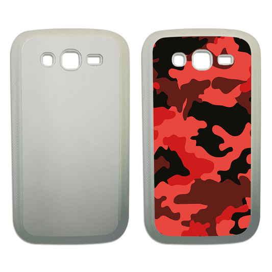 Coque sublimation 2D TPU pour Samsung Galaxy Grand 1. La plaque arrière en aluminium dédiée à la sublimation permet la personnalisation de la coque.