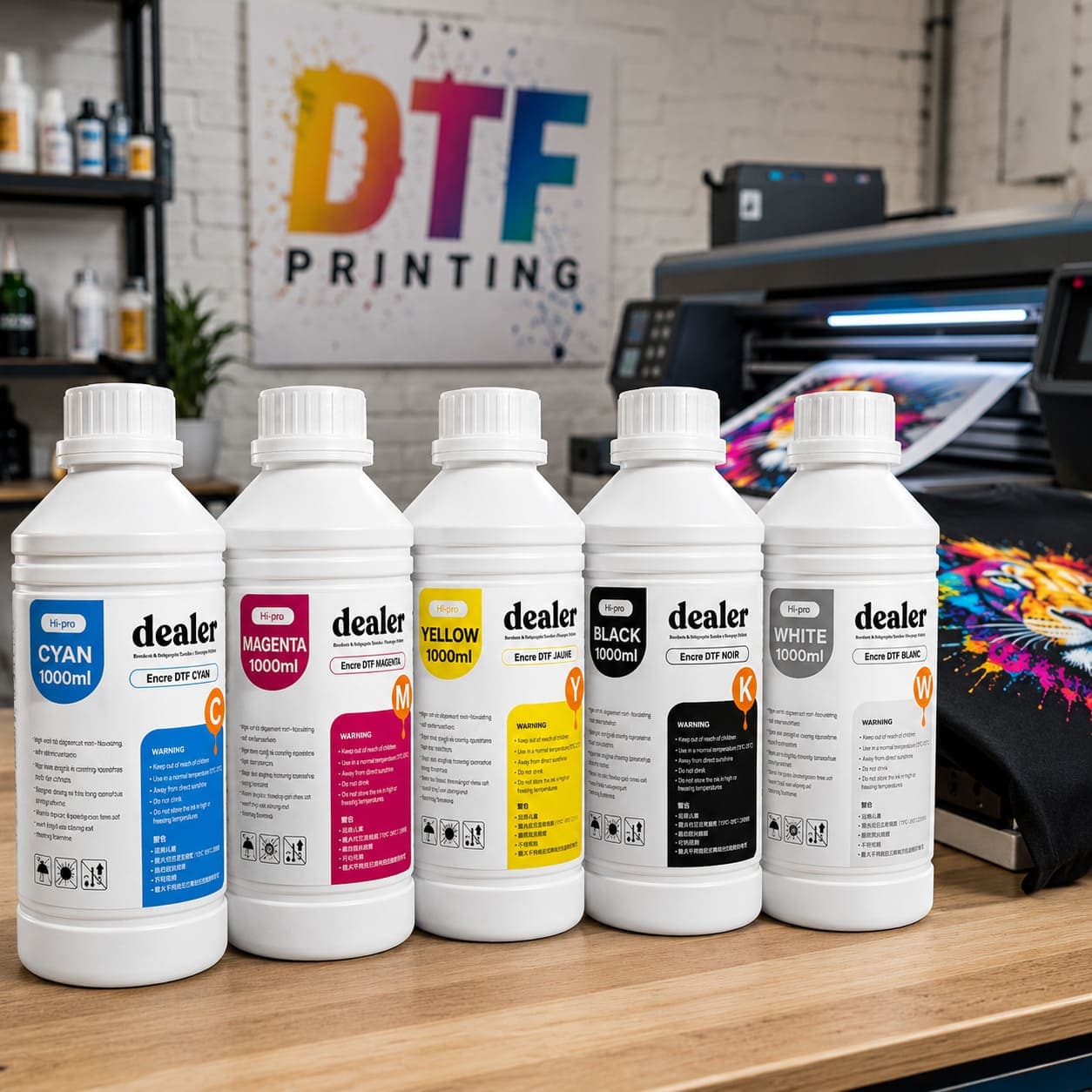 Coque Sublimation Encre 1 Litre - Encre DTF Pro 1 Litre - Encre DTF Professionnelle – Couleurs haute densité & Résistant
