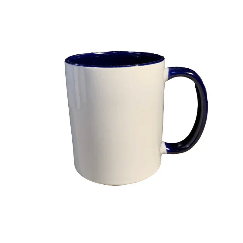 Coque sublimation Mug Bleu Marine Mug bicolores en céramique Mug sublimation bicolores avce boîte de transport