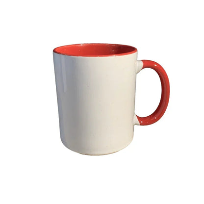 Coque sublimation Mug Rouge Mug bicolores en céramique Mug sublimation bicolores avce boîte de transport