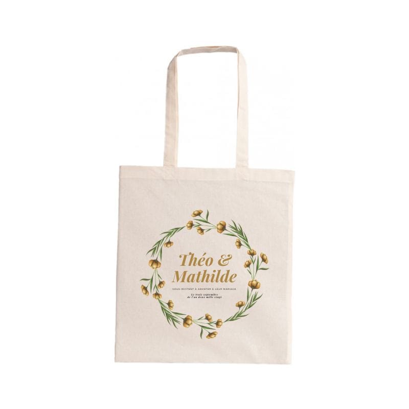 Sac beige courses publicitaire personnalisation sérigraphie ou DTF