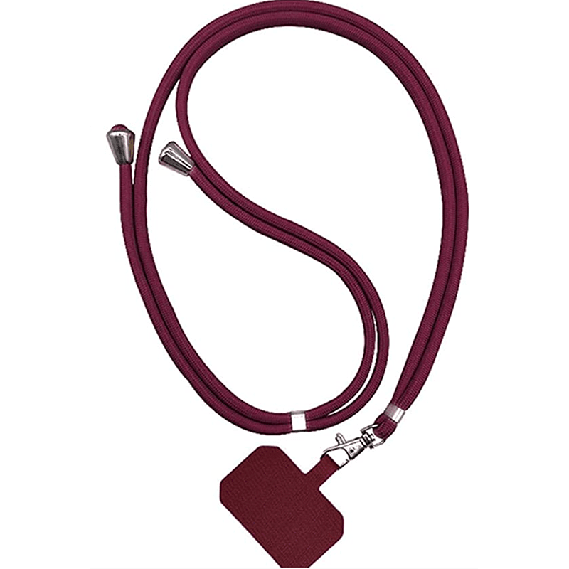 Cordon universel téléphone à glisser dans la coque couleur bordeaux